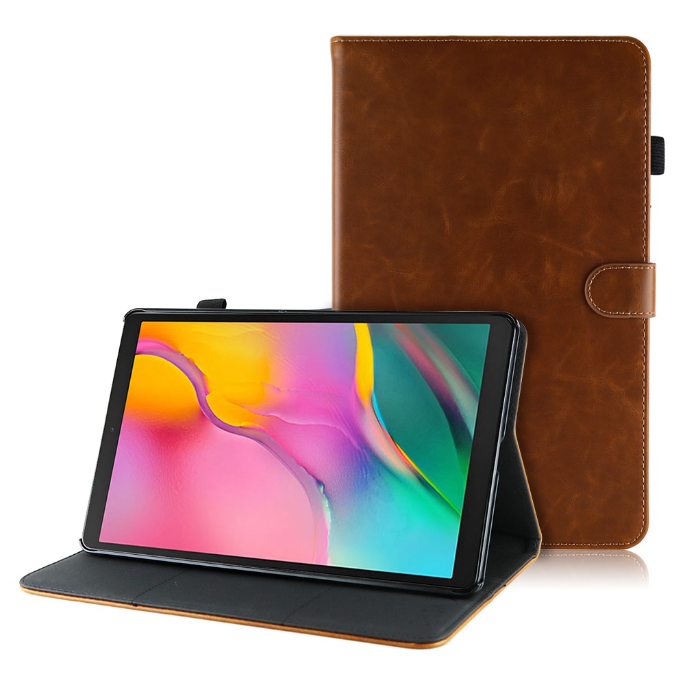 rit bord boom Samsung Galaxy Tab A 10.1 (2019) leren hoes / case bruin