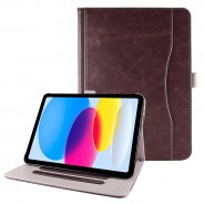 iPad 10.9 (2022) / iPad 11 (2025) leren hoes donkerbruin incl. standaard met 3 standen
