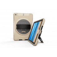 360 graden draaibare, rugged, iPad 9.7 (2017 & 2018) case met screenprotector goud
