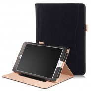 iPad mini 4 / iPad mini 5 leren case / hoes zwart incl. standaard met 3 standen