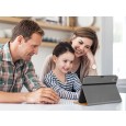 Dasaja iPad 10.9 (2022) / iPad 11 (2025) leren hoes grijs met pen houder