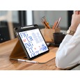 Dasaja iPad 10.9 (2022) / iPad 11 (2025) leren hoes grijs met pen houder