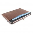 iPad Air 4 10.9 (2020) / iPad Air 5 10.9 (2022) leren hoes bruin / zwart incl. standaard met 3 standen