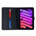 iPad mini 6 leren hoes / case zwart