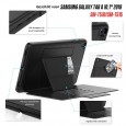 Dasaja – Samsung Galaxy Tab A 10.1 (2019) Hoes - Magnetische 6 standen case - met kaarthouder - 3 lagen bescherming - Zwart