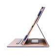 iPad 10.2 (2019 / 2020 / 2021) / Air 3 10.5 (2019) / Pro 10.5 (2017) leren case / hoes blauw incl. standaard met 3 standen