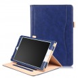 iPad 10.2 (2019 / 2020 / 2021) / Air 3 10.5 (2019) / Pro 10.5 (2017) leren case / hoes blauw incl. standaard met 3 standen