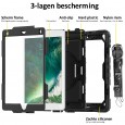 iPad 10.2 (2019) case / hoes met screenprotector, handriem en schouderriem voor Horeca en Bouw