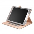 iPad Air 1 / Air 2 / 9.7 (2017) leren case / hoes grijs incl. standaard met 3 standen