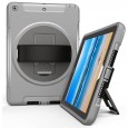 360 graden draaibare, rugged, iPad 9.7 (2017 & 2018) / Air 2 / Pro 9.7 case met screenprotector grijs
