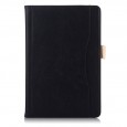 iPad mini 4 / iPad mini 5 leren case / hoes zwart incl. standaard met 3 standen