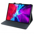 iPad Pro 12.9 (2020 / 2021 / 2022) leren hoes / case zwart