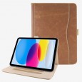 iPad 10.9 (2022) / iPad 11 (2025) leren case / hoes bruin incl. standaard met 3 standen