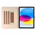 iPad 10.9 (2022) / iPad 11 (2025) leren case / hoes bruin incl. standaard met 3 standen